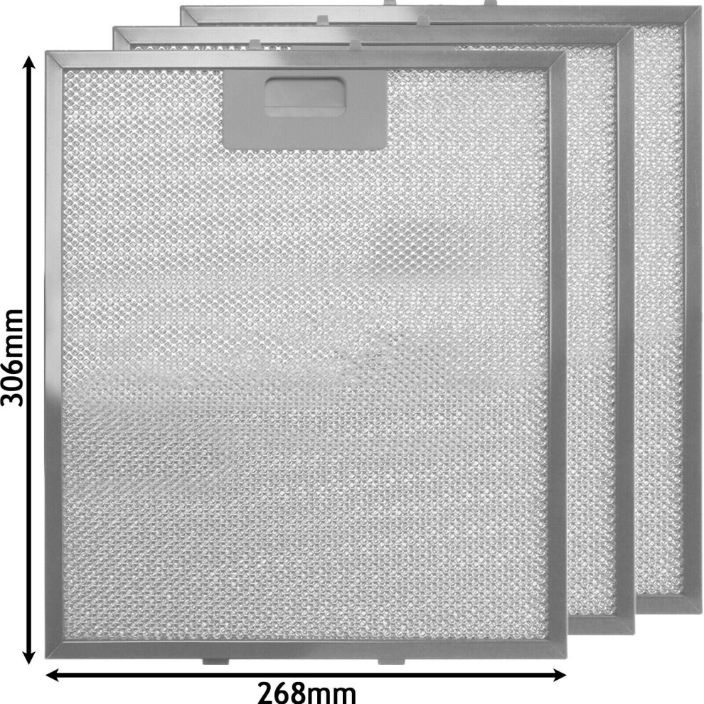UNIVERSAL Cooker Hood Filter Extractor Vent Fan Metal Mesh 305 x 267mm x 3 - Image 2