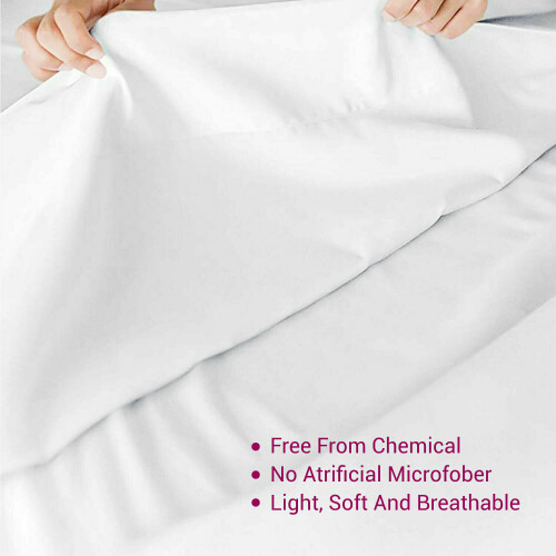 (Super King: 270 cm x 310 cm) Egyptian Cotton Flat Bed Sheets Plain White Flat Sheets OR Pillowcases
