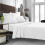 (Single:(175 x 275)cm) Egyptian Cotton Flat Bed Sheets Plain White Flat Sheets OR Pillowcases 1
