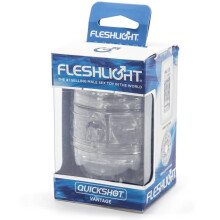 Fleshlight Quickshot Vantage Clear - Dual-Opening, Compact Open-End Masturbator for Couple & Solo Play (8.10E+11)