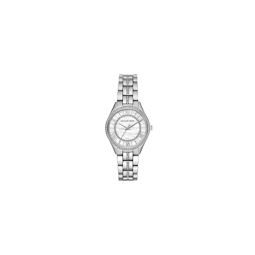 Michael Kors Womens Lauryn Stainless Steel Quartz Stainless-Steel Strap, Silver, 16 Casual Watch (Model: MK3900)