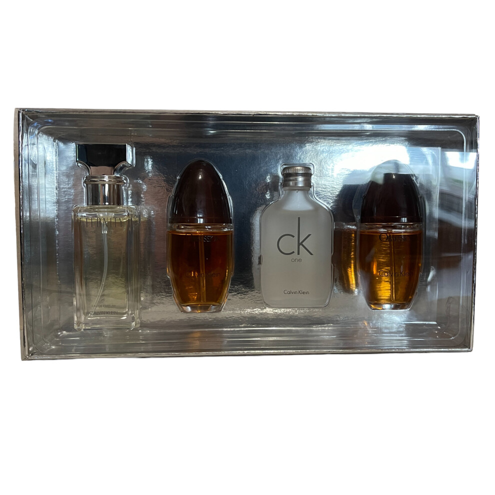 Calvin Klein 4x 15ml Miniature Boxed Gift Set Women Ck One Eternity Obsession