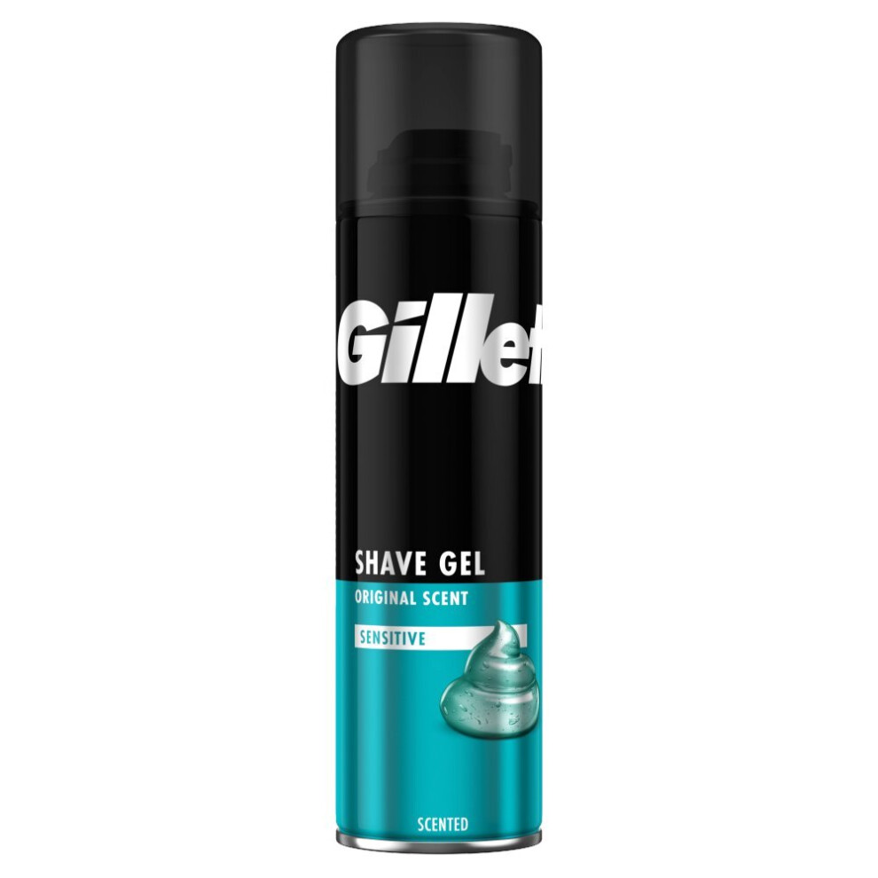 Gillette Classic Sensitive Shave Gel, 200ml (Pack of 6)