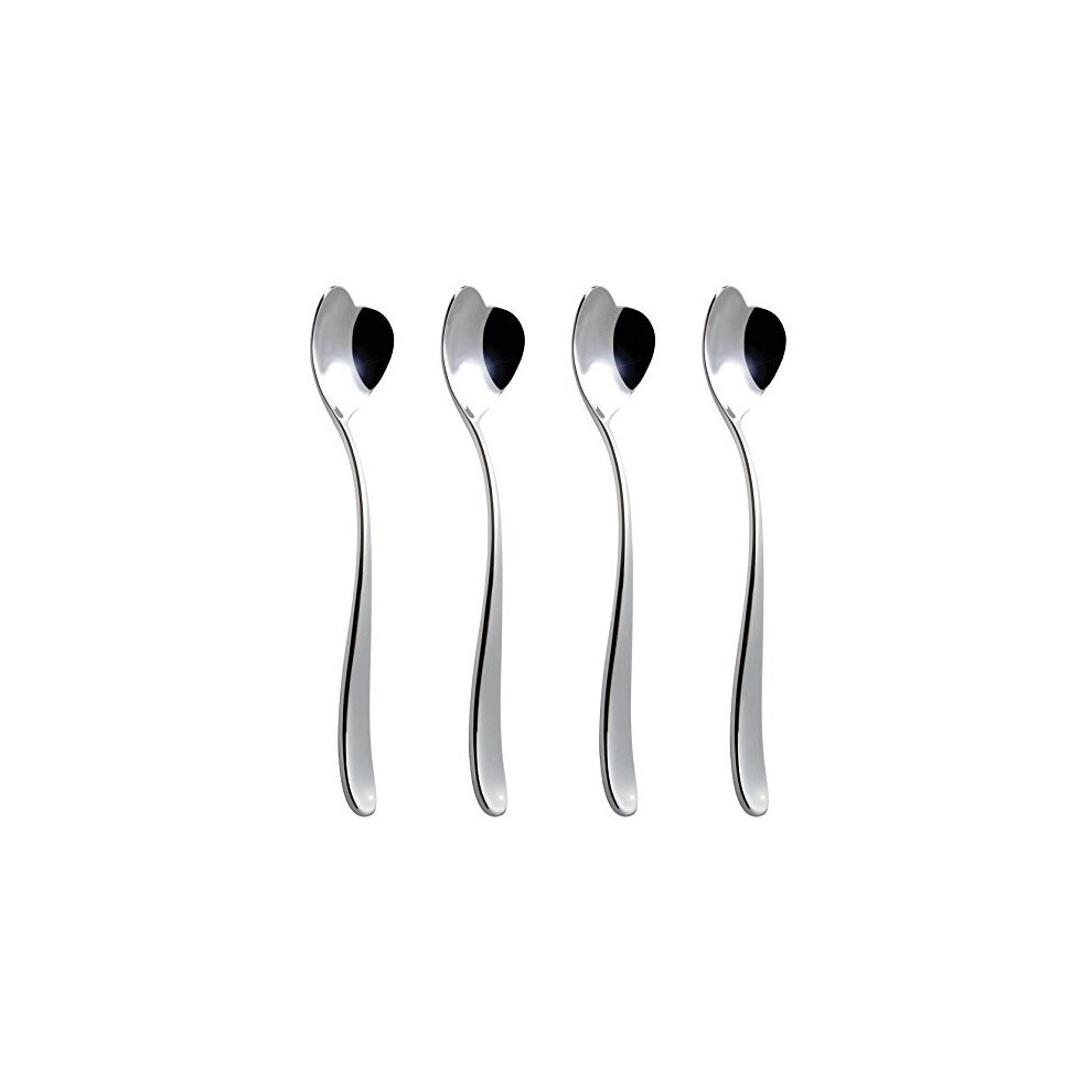 Alessi Set 4 Biglove Ice Spoons, Set Of 4, One Size, Cream/Silver