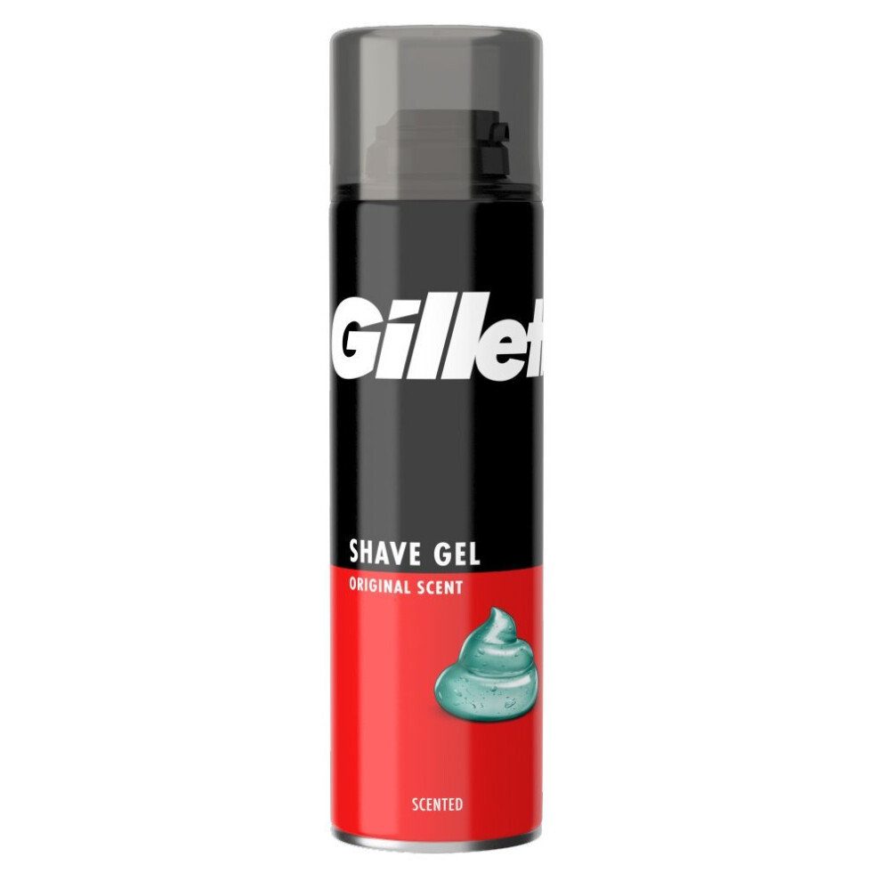 Gillette Classic Shave Gel with Org.Scent 200ml (Pack of 6)