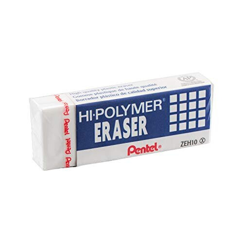Pentel Pentel Hi-Polymer Μπλοκ Γόμα, Μεγάλη, Λευκή, Πακέτο 10 ΖΕΗ-10 Γομών (ΖΕΗ10PC10) 1