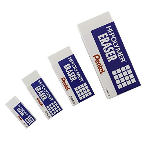 Pentel Pentel Hi-Polymer Μπλοκ Γόμα, Μεγάλη, Λευκή, Πακέτο 10 ΖΕΗ-10 Γομών (ΖΕΗ10PC10) 2