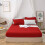 (Single, Red) Extra Deep Fitted Bed Sheet 1