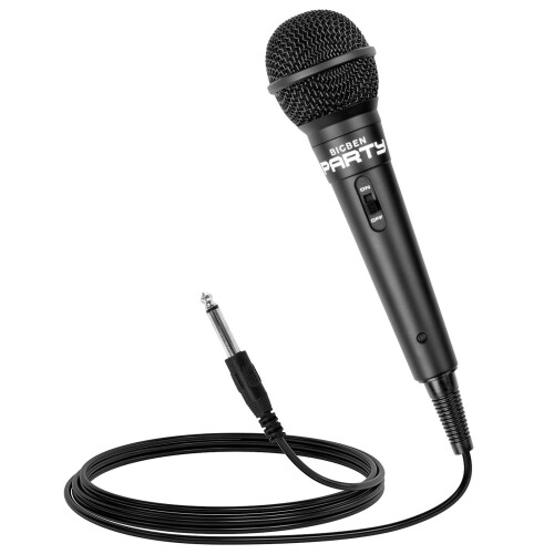 Micrófono - Negro - Conector Jack 6.3mm - Karaoke - Uso Interior - Mixto 1