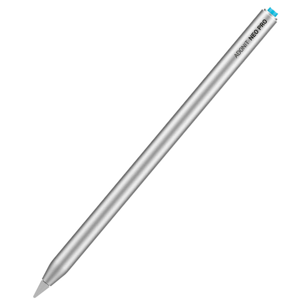 Tactile Stylus High Precision Magnetic Charging iPad Adonit Neo Pro Silver