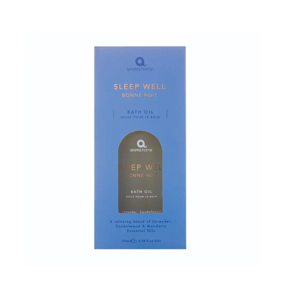 Aroma Home Sleep Well Bath Oil Lavender, Sandalwood & Mandarin Fragranced Gift