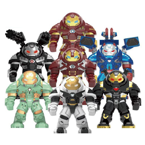 7PCS Avengers Anti-mecha Super Heroes Hulkbuster lron Patriot