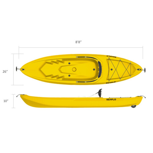 (Yellow 2.7M Sit On Single) Single and Double Kayaks with Paddle 1