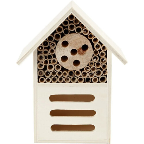 Casa de insectos de madera 18 x 9 x 14 cm