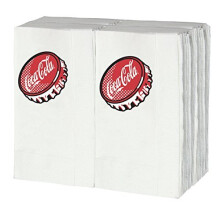 Tablecraft CC402 Graphic Napkins (100 Pack), 3.75" x 0.040" x 6.5", White