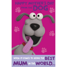 From The Dog Best Mum In The World Mother's Day Card Mothers Day Greeting Cards