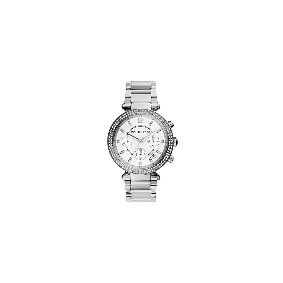 Michael Kors Womens Parker Silver-Tone Watch MK5353