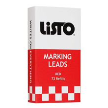 Listo 162 Markierungsstifte Nachfllpackung  ROT Box mit 72 Fettstiften/China-Markierungsstiften/Wachsstiften