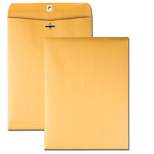 Quality Park 9 x 12 Sobres con Broche, Cierre de Broche y Goma, 32 lb Kraft, 100 por Caja (QUA37790)