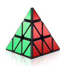 Roxenda Pyramid Speed ??Cube 3x3x3 Qiming Piramis Sebessg Kocka Hromszg Kocka Puzzle Varzskocka (fekete)