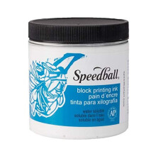 Speedball wasserl  sliche Blockdrucktinte, 8-Unzen-Glas, wei