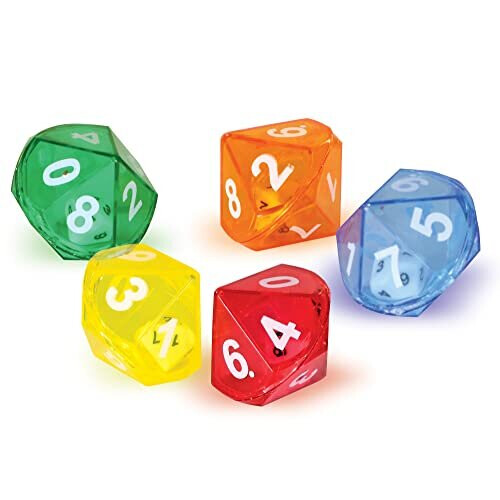 Learning Resources Learning Resources 10-Πλευροι Ζάρι Με Ζάρι, Σετ 72 Τεμαχίων 1