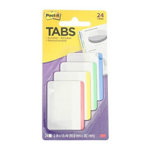 Post-it Flikklappar, 5 cm, Lined, Blandade Grundfärger, 6 Flikpar/Färg, 4 Färger, 24 Flikpar/Förpackning (686F-1)