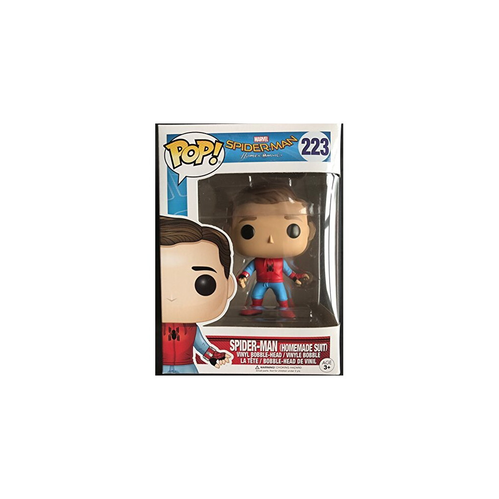 Funko POP Spider-Man Homecoming Walmart Exclusive Spider-Man Homemade Suit Unmasked 223