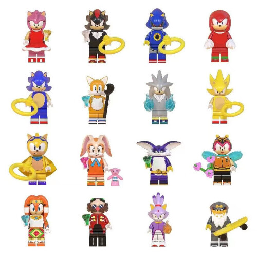 (16pcs-A+B) 16pcs Fit Lego Sonic The Hedgehog Minifigures Kids Toys ...