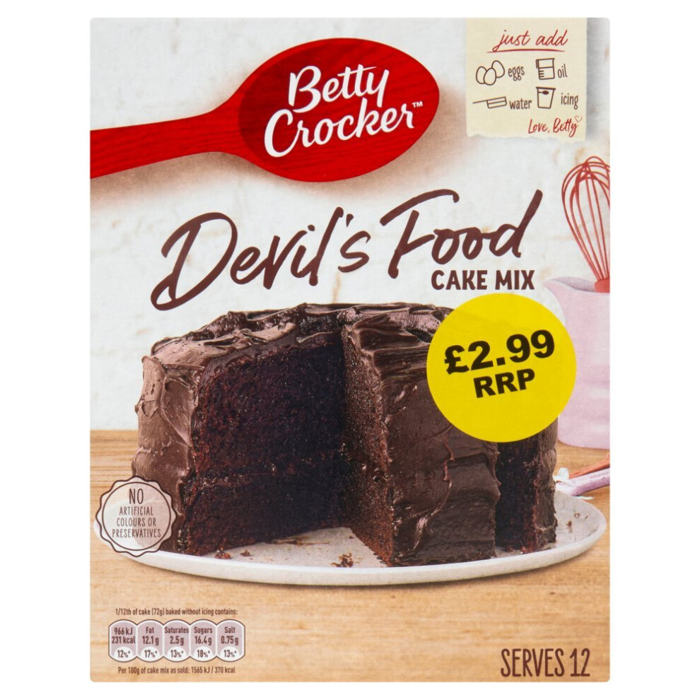 Betty Crocker Devil's Food Cake Mix 425G (Pack Of 4)