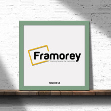 (9x9 Inch) Square Size Green Picture Frame Wall Art Frames Flat Wooden Effect Poster Frame