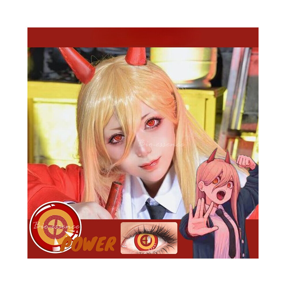 (Power II) NEW'C Asa Makima Contact Lenses Chainsaw Man Cosplay