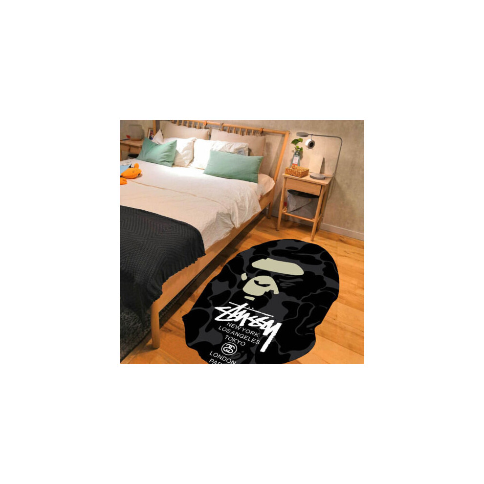 (#1, 80*120CM) BAPE A Bathing Ape Door Rug Floor Anti-Slip Mats