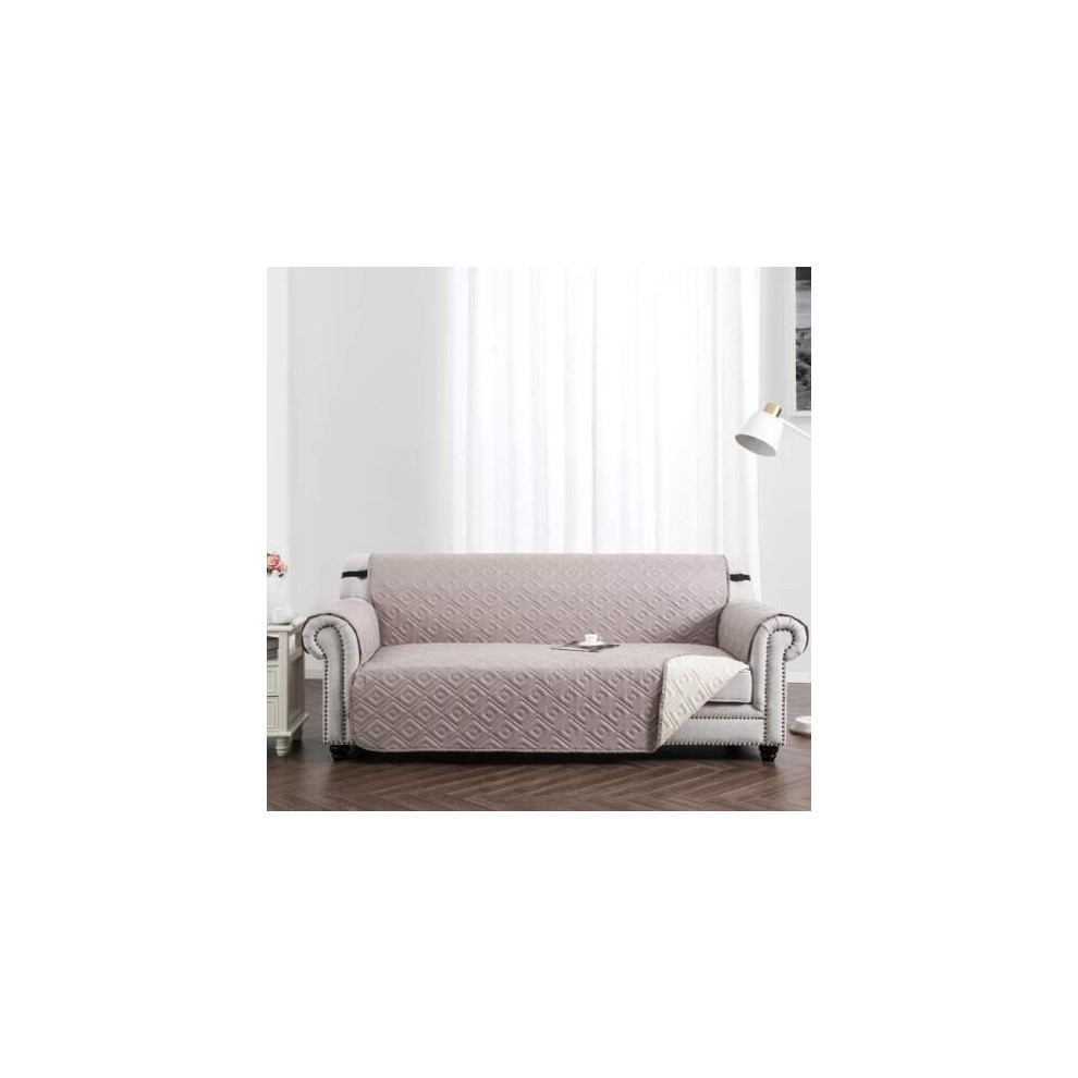 (3 Seaters: 280 cm x 179 cm, Beige/Cream) Sofa Slip Covers 1 2 3 Seater Waterproof Protector