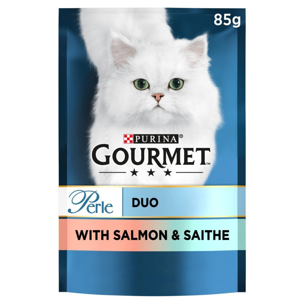 Purina Gourmet Perle Duo With & Saithe 85G (Pack Of 26) Salmon