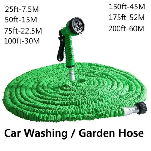 (175FT, Blue) Expandable Magic Garden Hose Pipe Spray Gun 25-200
