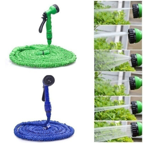(175FT, Blue) Expandable Magic Garden Hose Pipe Spray Gun 25-200 1
