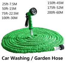 (75FT, Blue) Expandable Magic Garden Hose Pipe Spray Gun 25-200