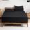 (Black, Super King) Extra Deep Fitted Sheets 40cm/ 16" Soft Bed Sheet 3