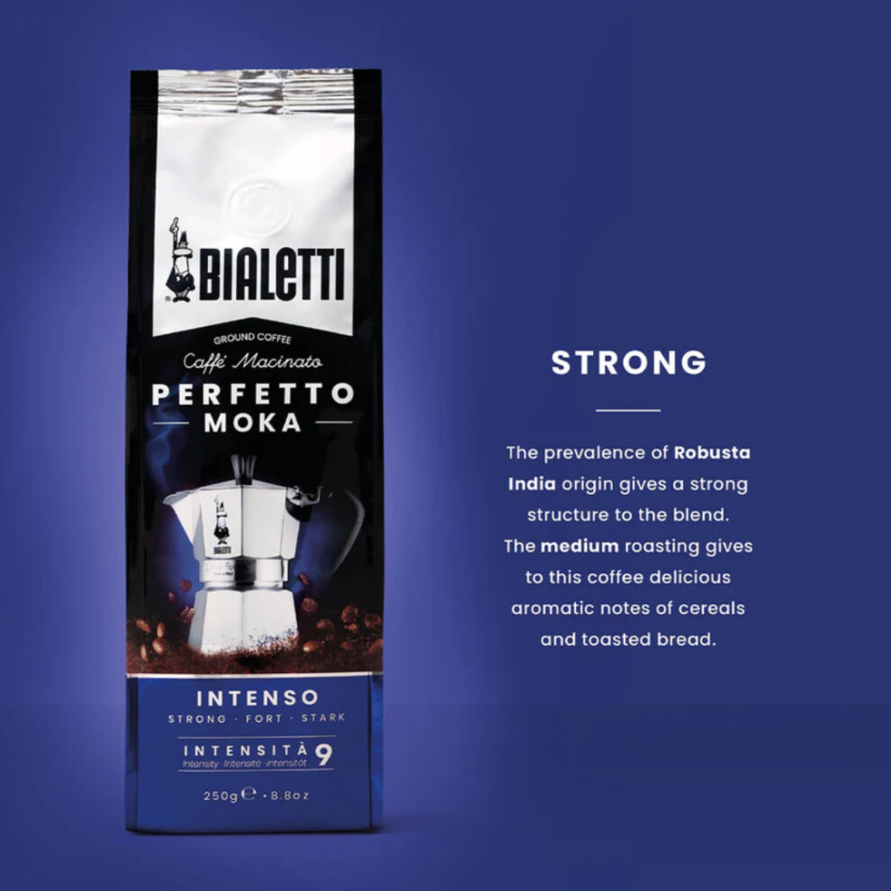 Bialetti Perfetto Moka Intenso Italian Coffee (Ground) - 250G