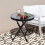 Black Round Garden Folding Coffee Table Dining Table 1