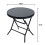 Black Round Garden Folding Coffee Table Dining Table 2