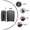 (Black) Suitcase Luggage Set Hard Shell ABS Cabin Case 12
