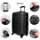 (Black) Suitcase Luggage Set Hard Shell ABS Cabin Case 13