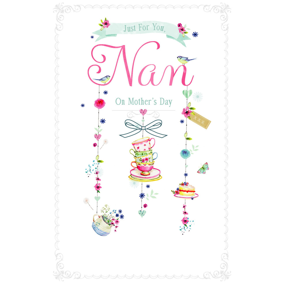 Nan Just For You Afternoon Tea On Mother's Day Card Mothers Day Greeting Cards