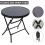 Black Round Garden Folding Coffee Table Dining Table 3