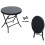 Black Round Garden Folding Coffee Table Dining Table 4