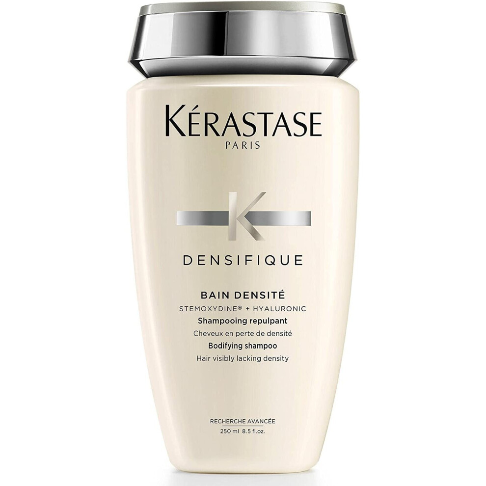 Kérastase Densifique Femme, Thickening & Volumising Shampoo, For Fine Hair, With Hyaluronic Acid, Intra-Cylane and Stemoxydine, Bain Densité, 250ml