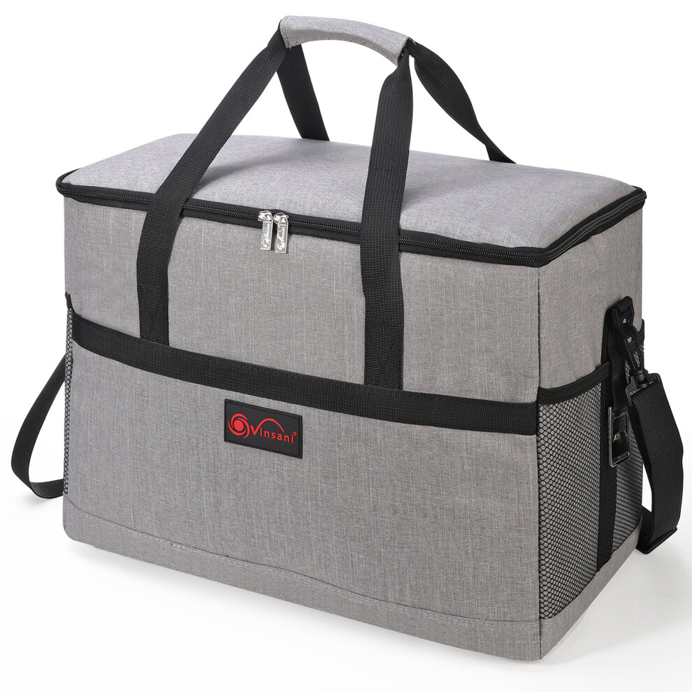 (Vinsani 40L Gray Cooler Bag ) Vinsani Cooler Bag Large Capacity Storage Bag