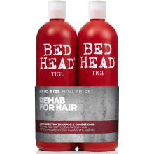 Bed Head by TIGI Resurrection Shampoo and Conditioner for Dry Damaged Hair, 2x750 ml